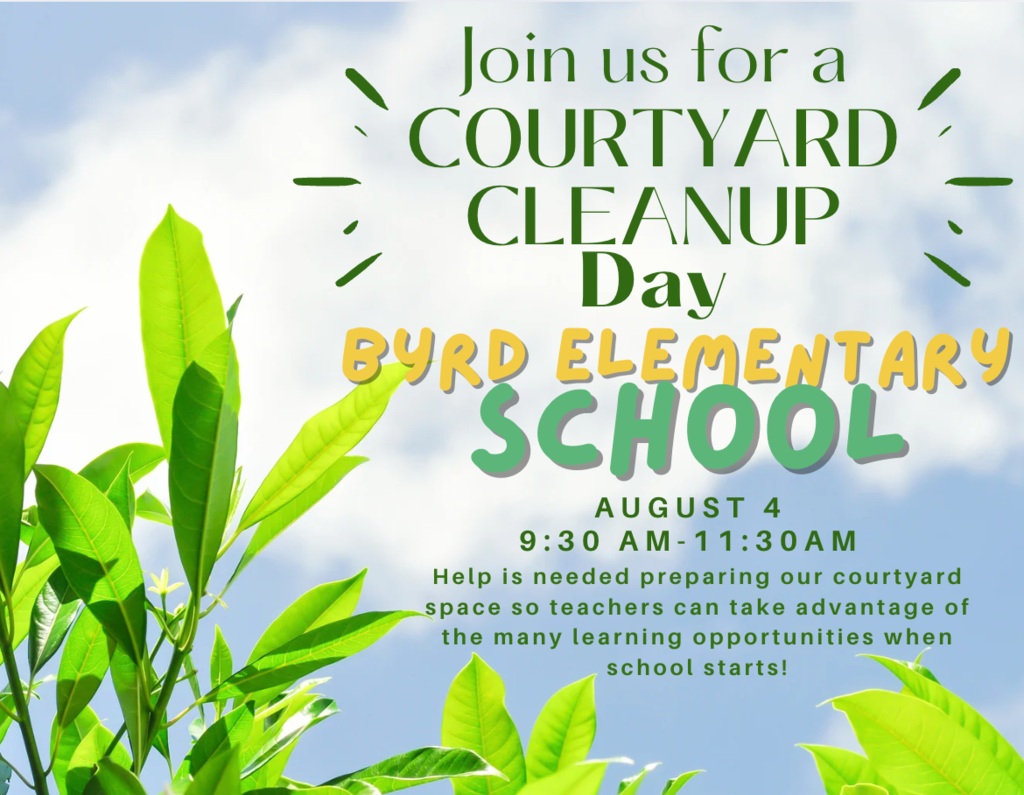 Courtyard Cleanup flyer