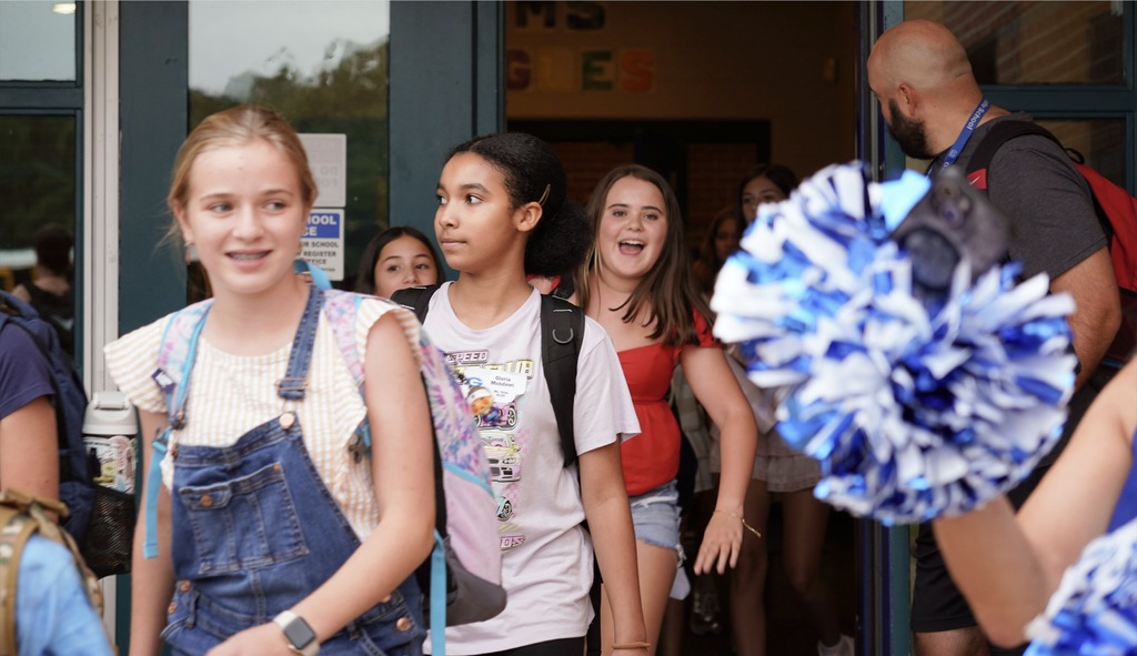 Students leaving school