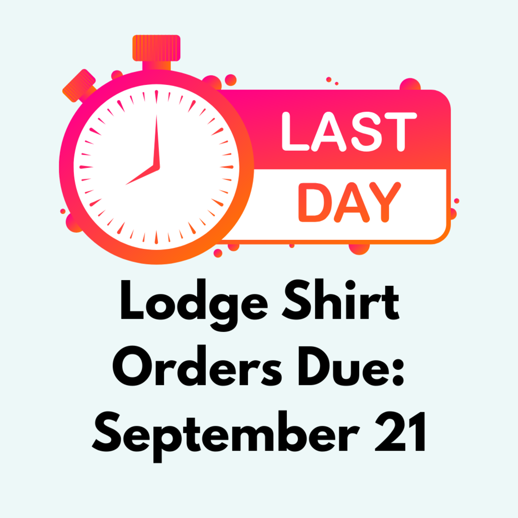 Lodge Shirt Orders Due September 21