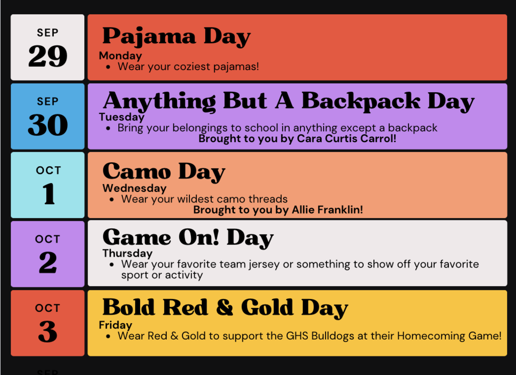 Homecoming Spirit Week