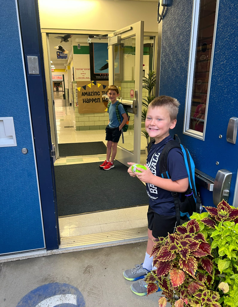 Holding the doors for others!