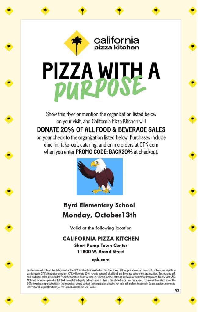 CPK Spirit Night Flyer