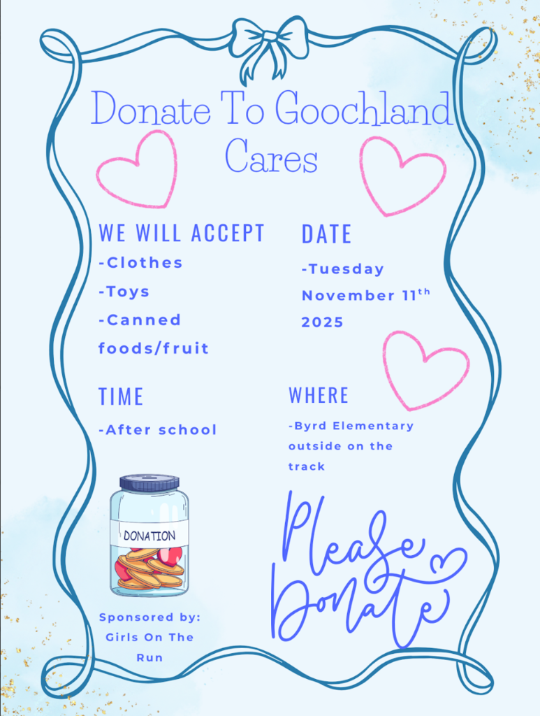 Girls on the Run donation flyer