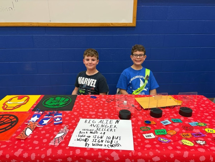 These boys made Marvel items to sell.