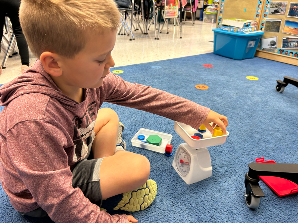 Learning to read a scale.