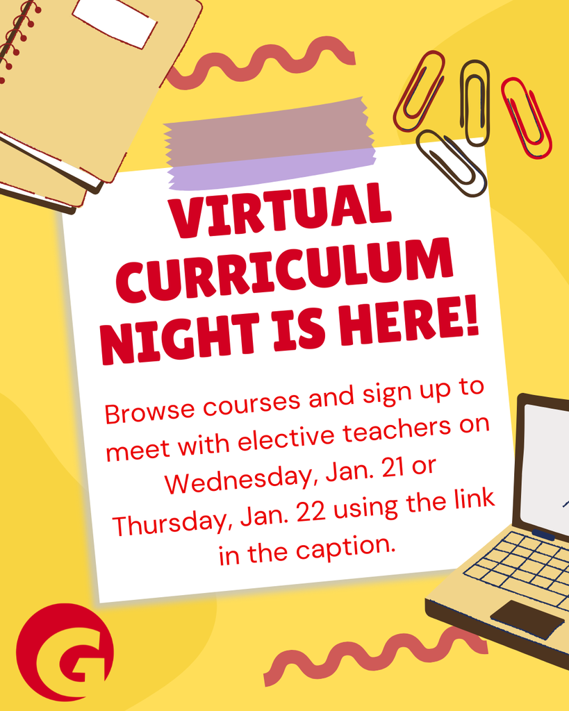 Curriculum Night - Go to the link in the caption to browse courses and sign up for conferences on January 21st and 22nd. See you there!