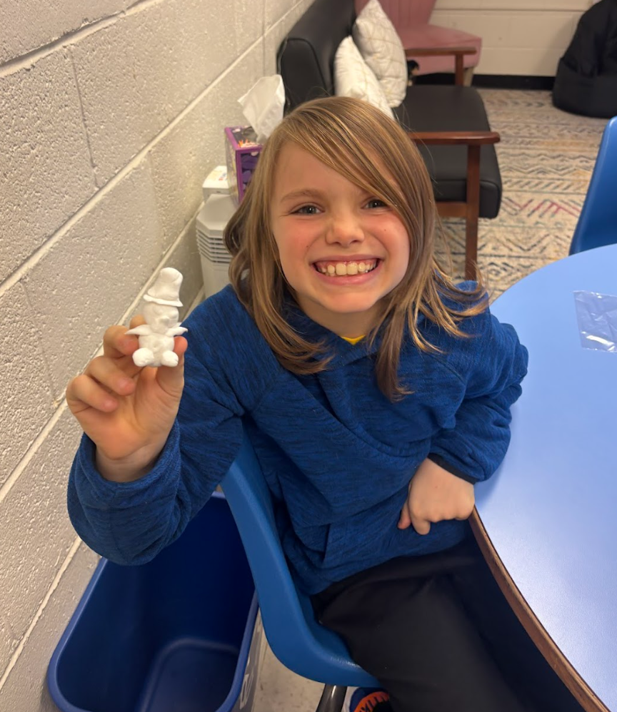 His snow sculpture was amazing!