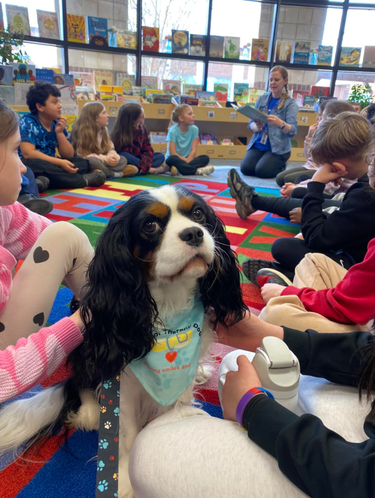 Dawson with 4th graders