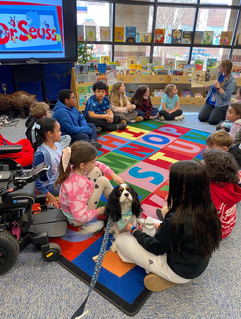 Dawson happily greeted each student.