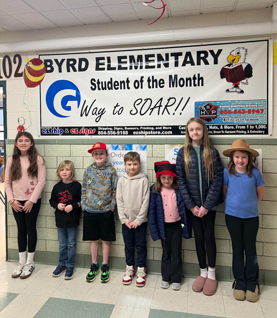 March: PK - Sawyer, KG - Faith, 1st - Abram, 2nd - Ella, 3rd - Rylan, 4th - Charlie, 5th - Claire