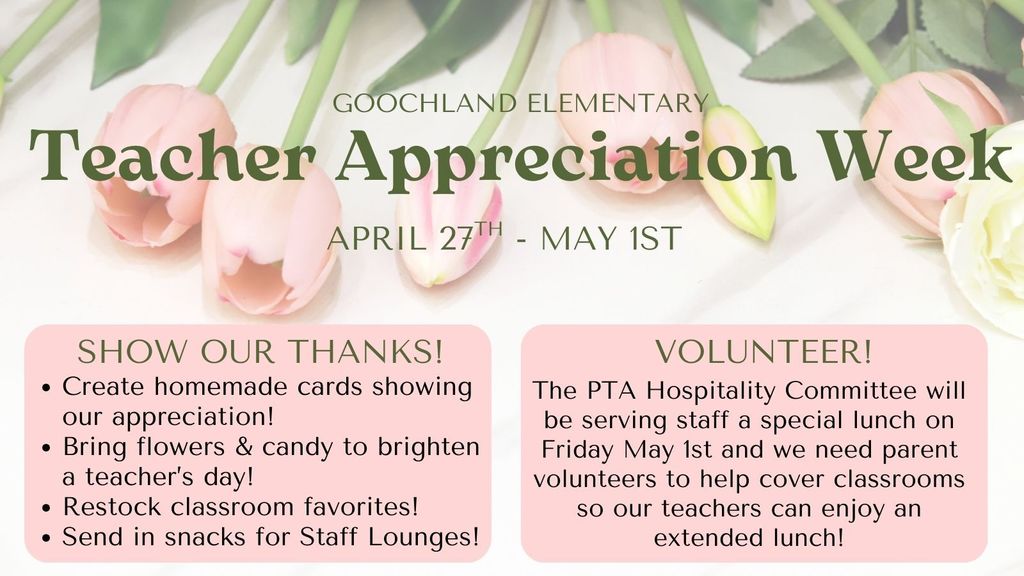 Teacher Appreciation Flyer from PTA