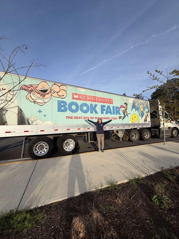 book fair truck arrives at GES