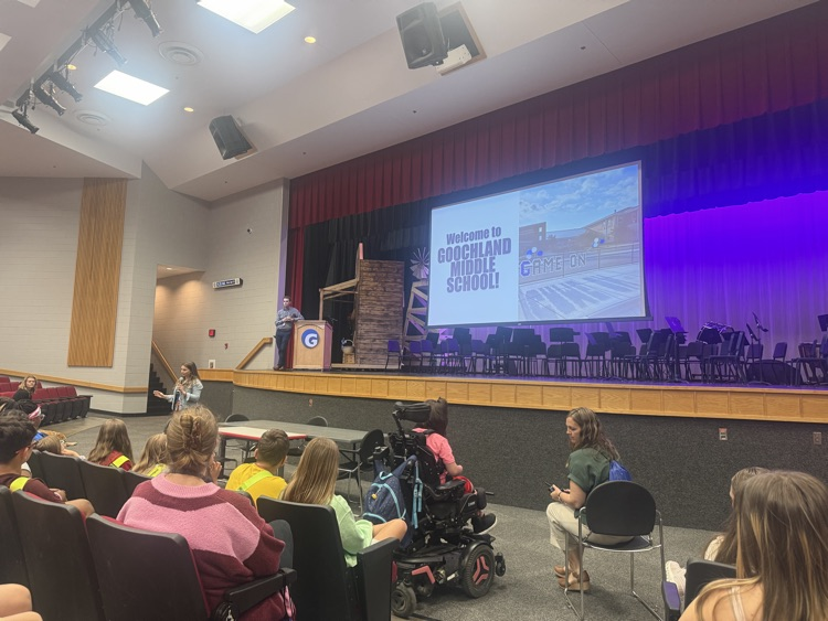 students in auditorium