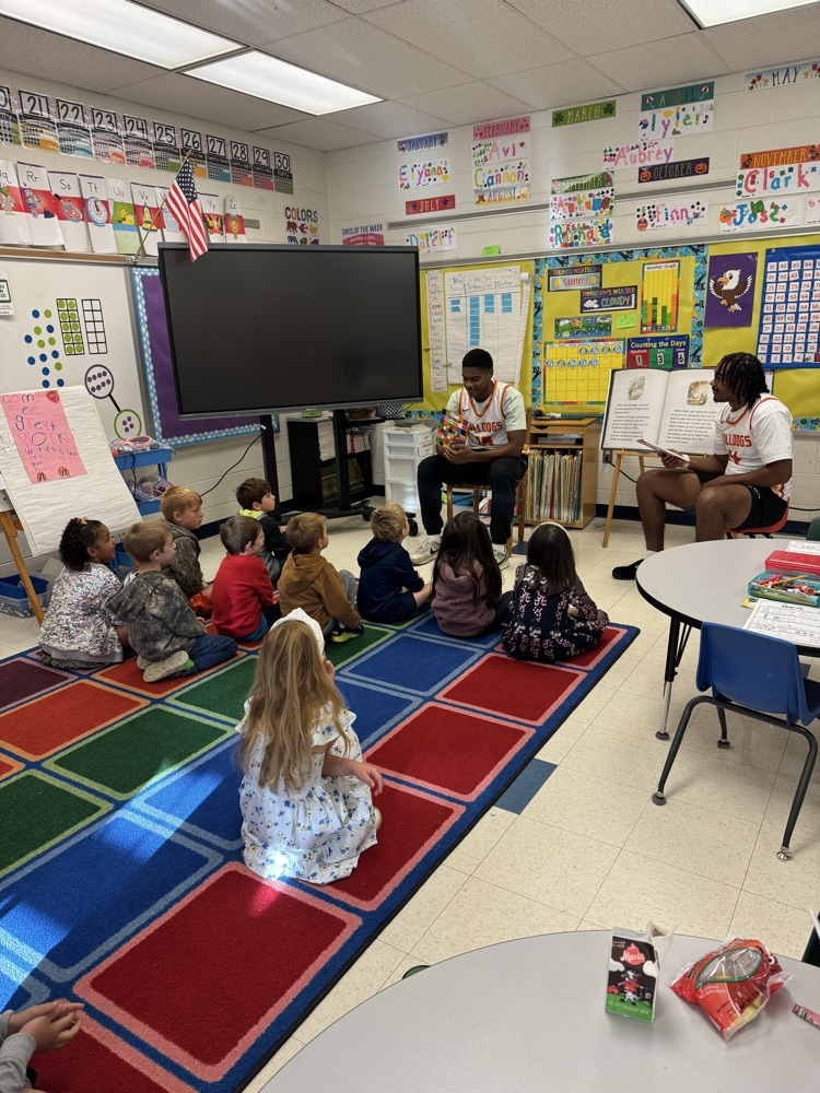 Thank you basketball players for reading to our classes!