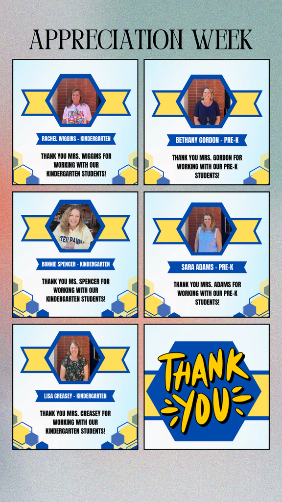 Thank you k and prek teachers!