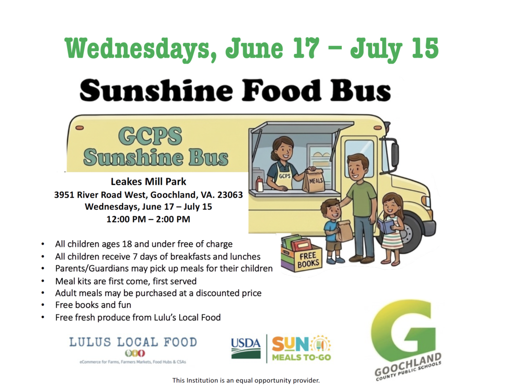 Flyer for Sunshine Food Bus