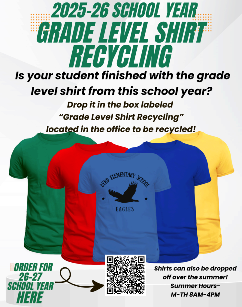 Recycle your student shirt from the previous year.