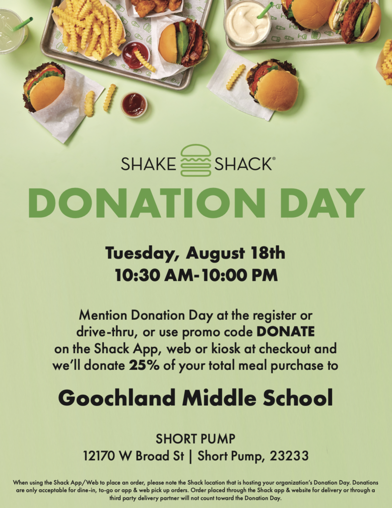 Shake Shack fundraising flyer