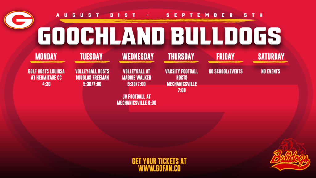 Week of 8/31