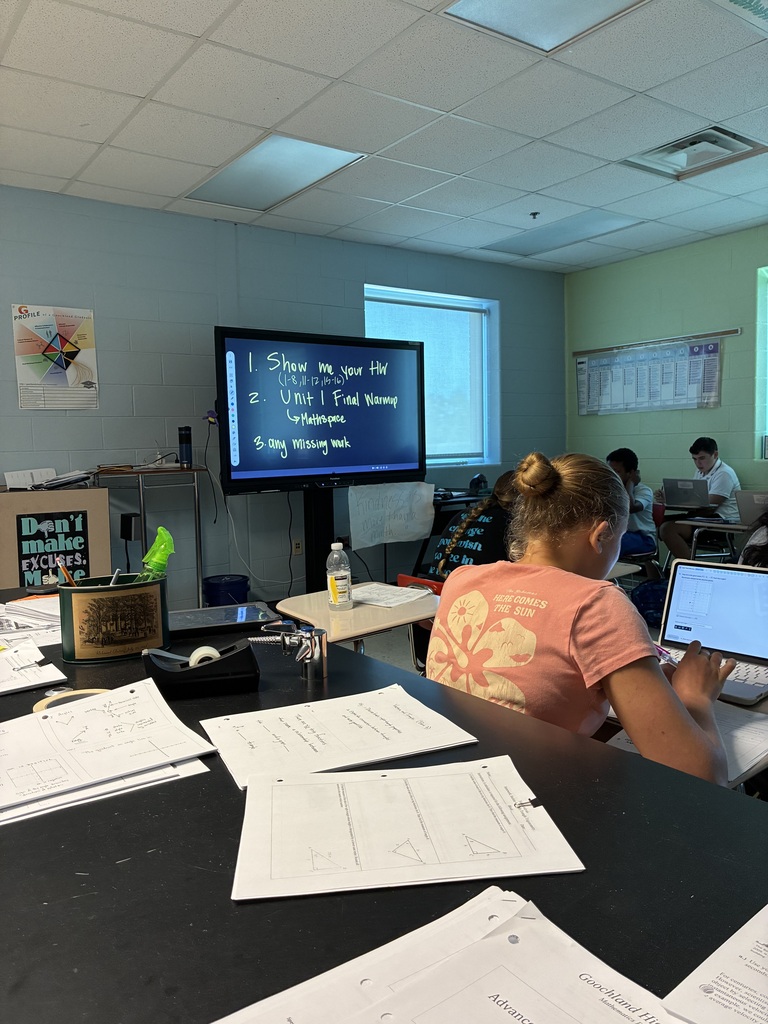 Students working