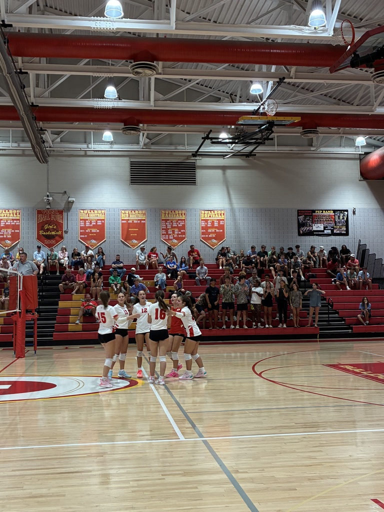 Varsity celebrating