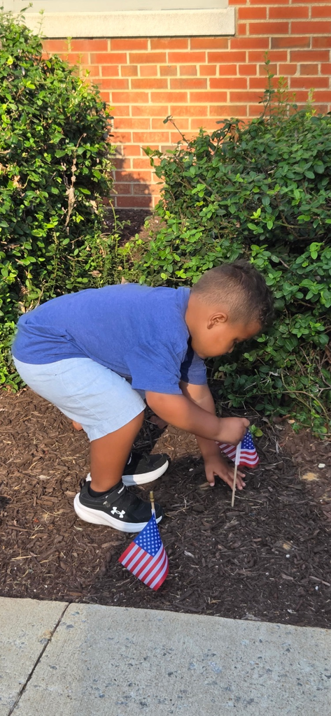 each student got to plant a flag