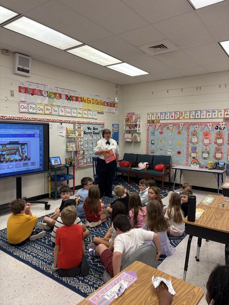 Lisa Brown is reading to second grade