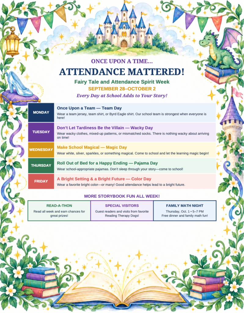 Fairy Tale Week and Attendance Matters flyer