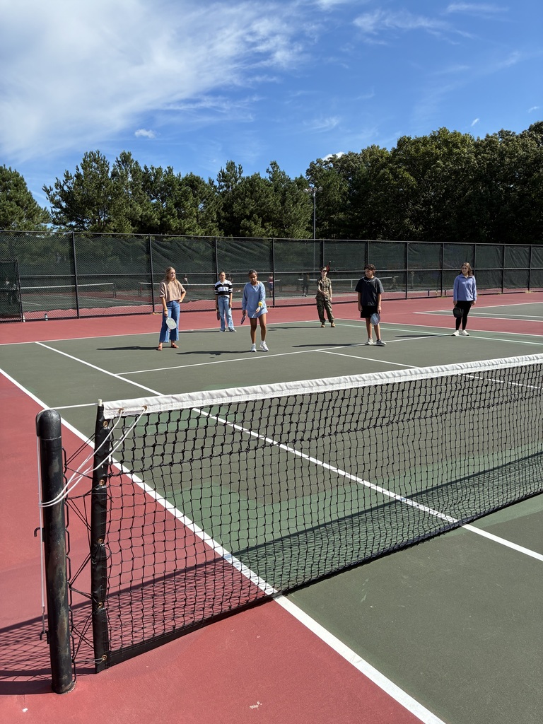 Students playing pickleball