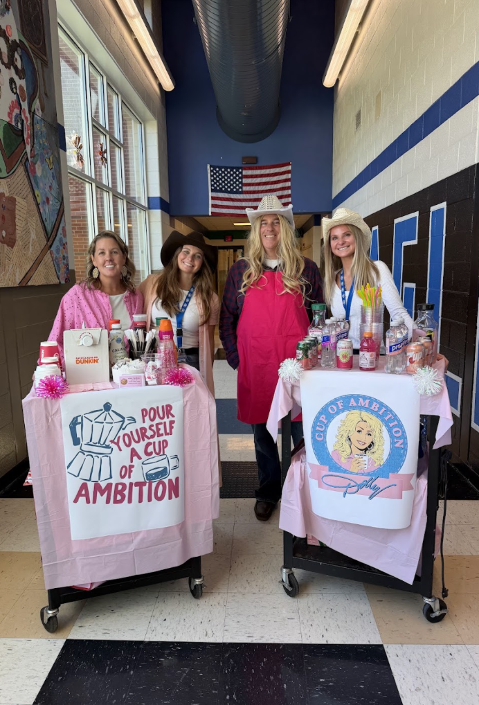 Admin team celebrating Dolly Day