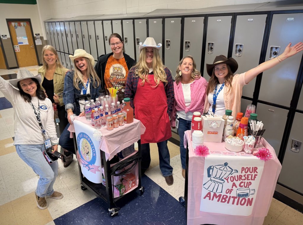 Admin team celebrating Dolly Day