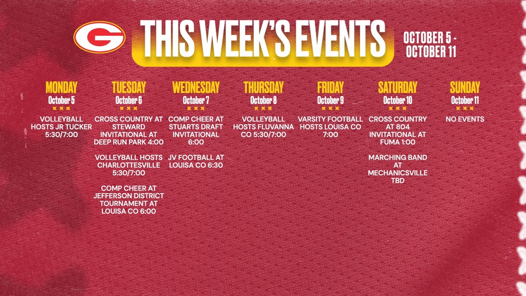 Week of 10/5