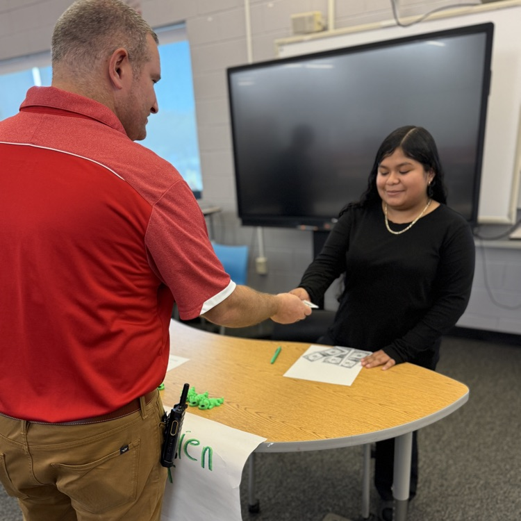 student and Mr Hahn