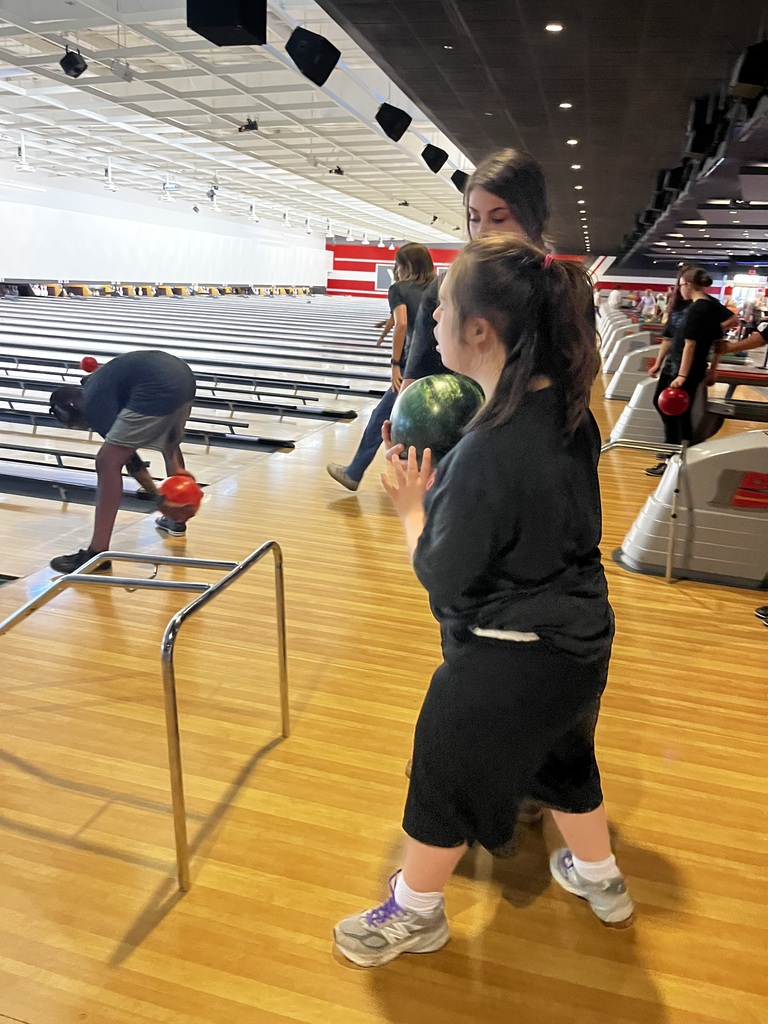 Students bowling