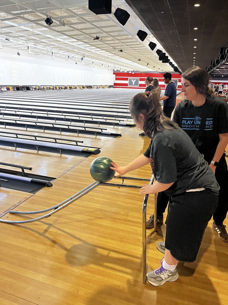 Students bowling