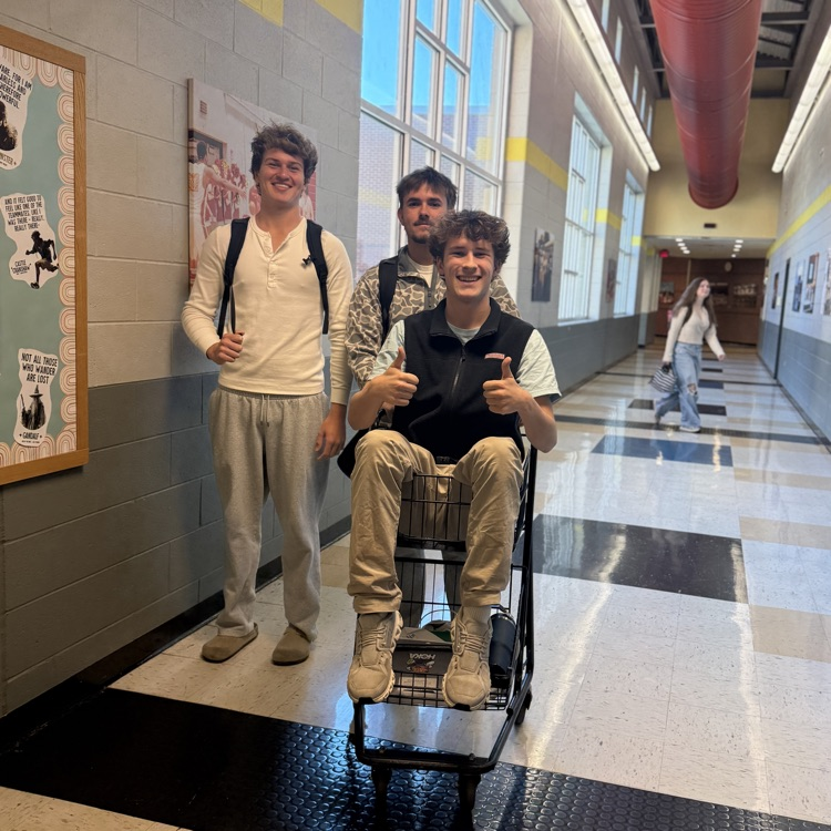 student with shopping cart