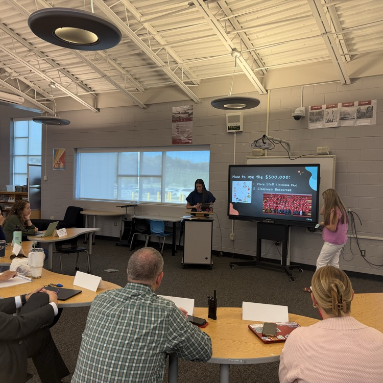 students presenting 