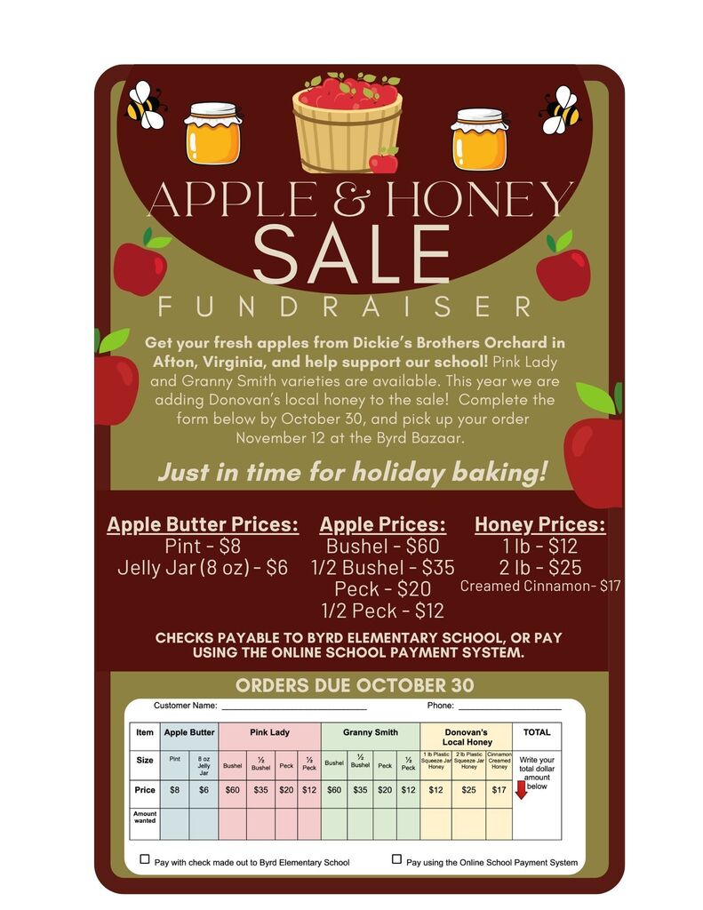 Apple fundraiser flyer