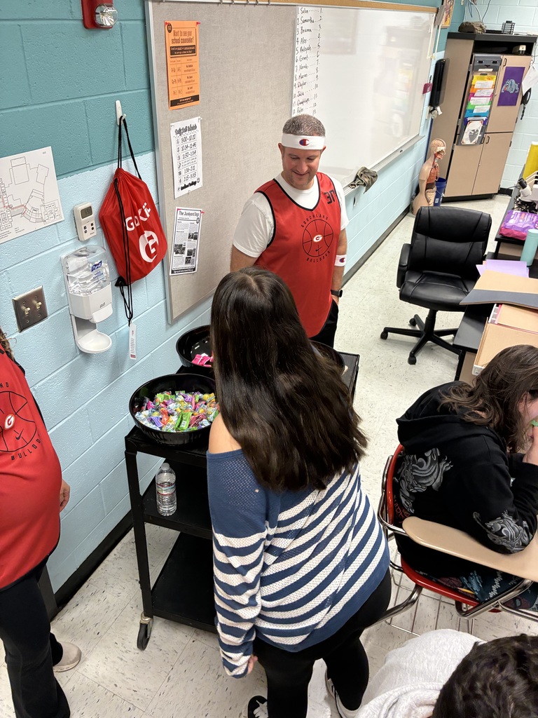students getting candy