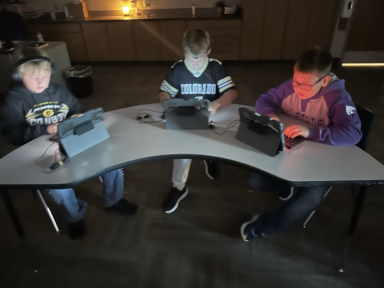 Students are working hard on their keyboarding skills!