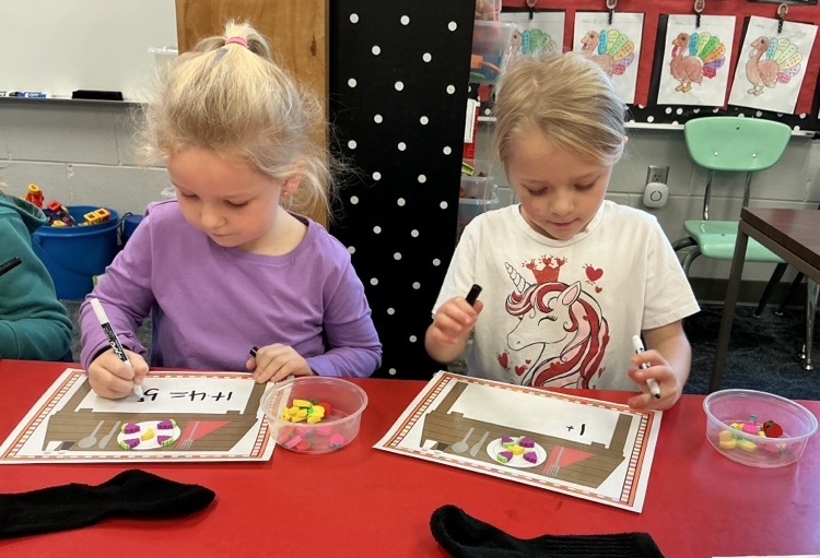 fall addition equations in kindergarten