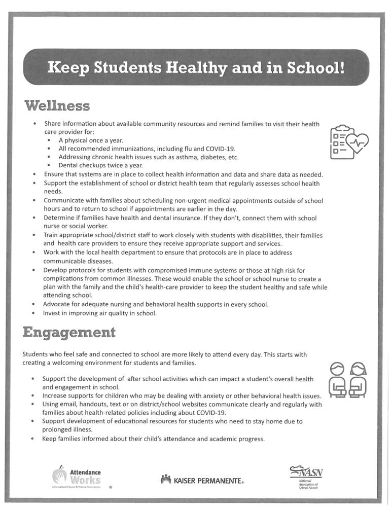 Keep Students Healthy and in School