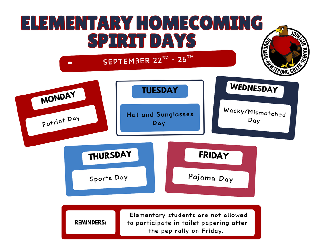 Homecoming Spirit Days Elementary 