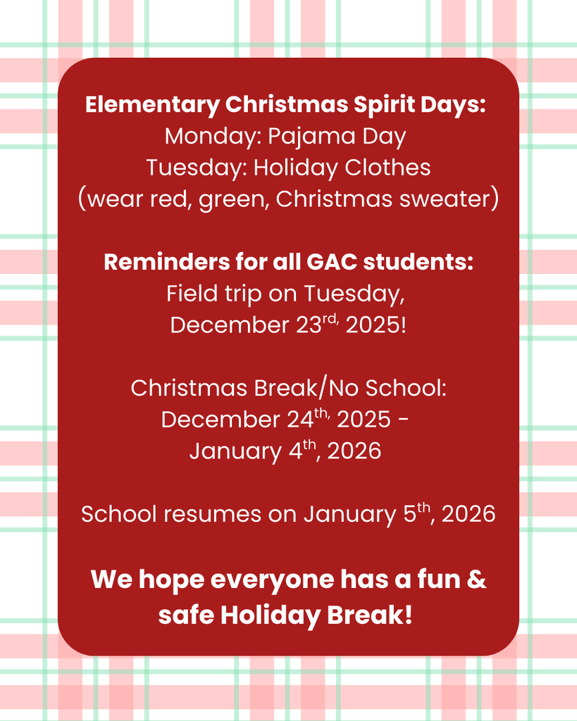 Holiday Reminders