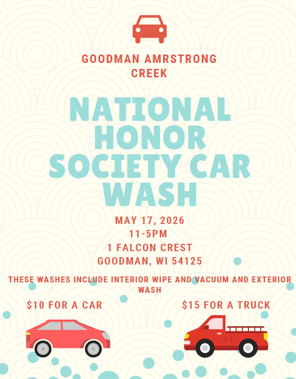 National Honor Society Car Wash - May 17th, 2026 11am to 5pm! 
