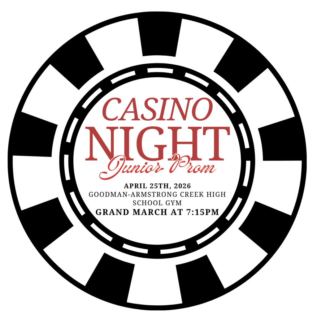 Casino Night - Junior Prom Grand March at 7:15pm 