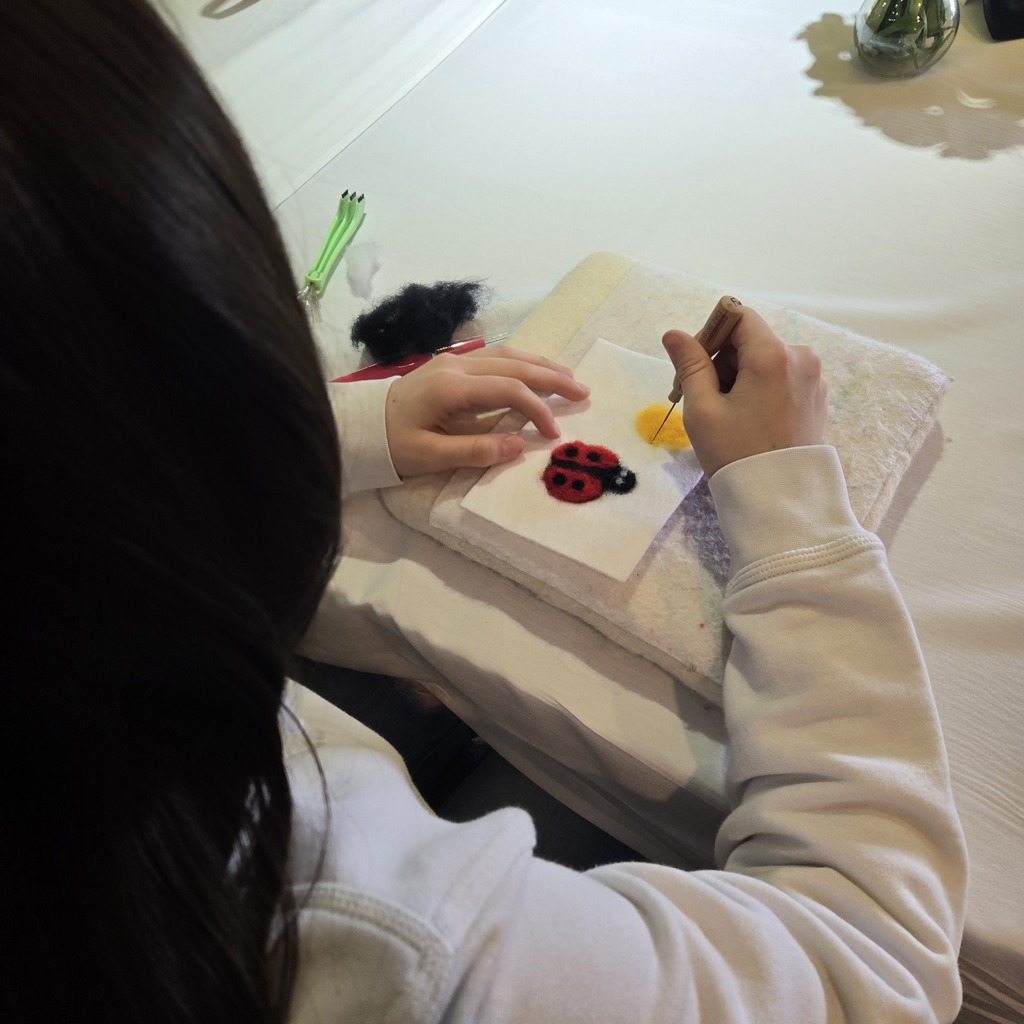 Needle Felting in action