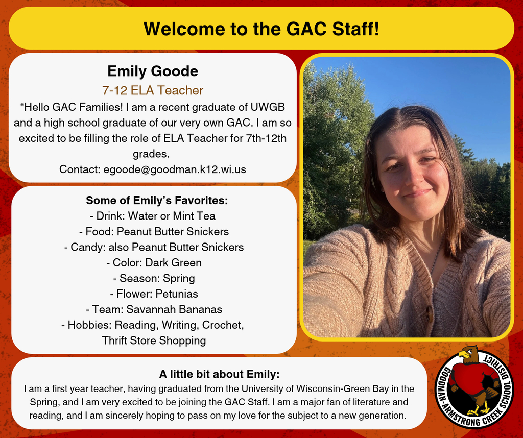 GAC Emily Goode - 7th-12 ELA Teacher