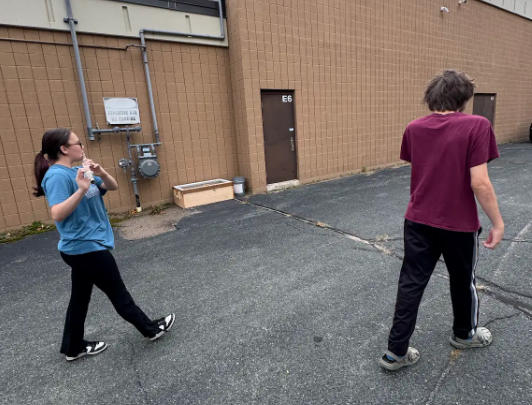 Susan and Josh - Marching Practice