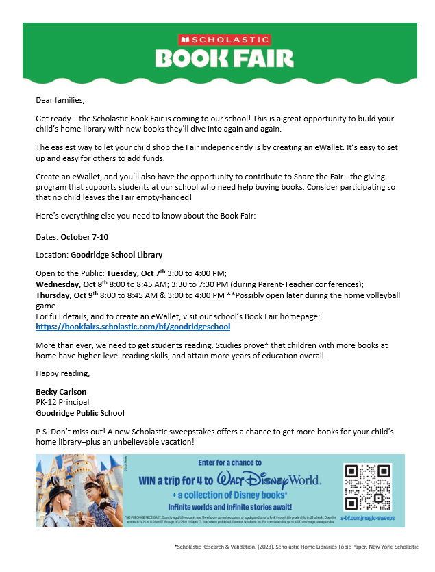 Book Fair letter 2025